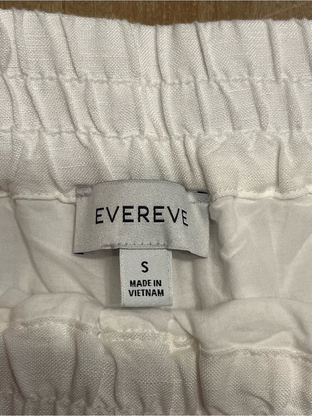 Evereve White Linen Trousers with Elastic Waistband - Picture 5 of 7